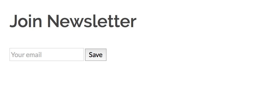 Join newsletter