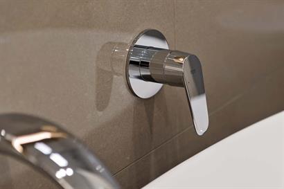 Grohe wall-mounted mixer in chrome