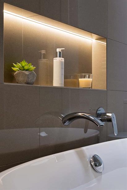 Stylish wall mounted mixer and tap for free-standing bathtub