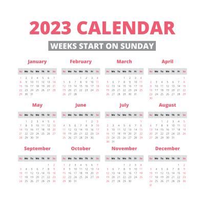 2023 calendar