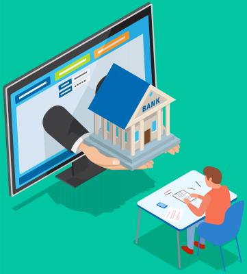 digital banking concept