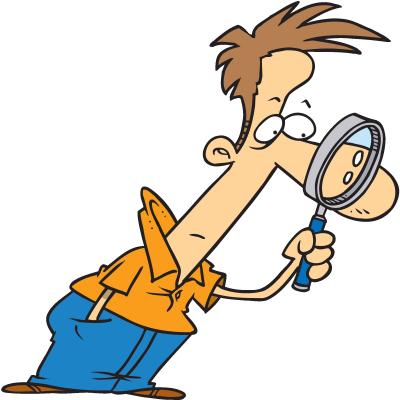 man and a magnifying glass