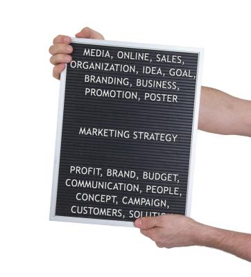 marketing concept on old menu board