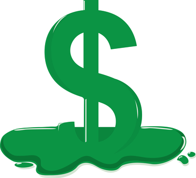 melting dollar sign