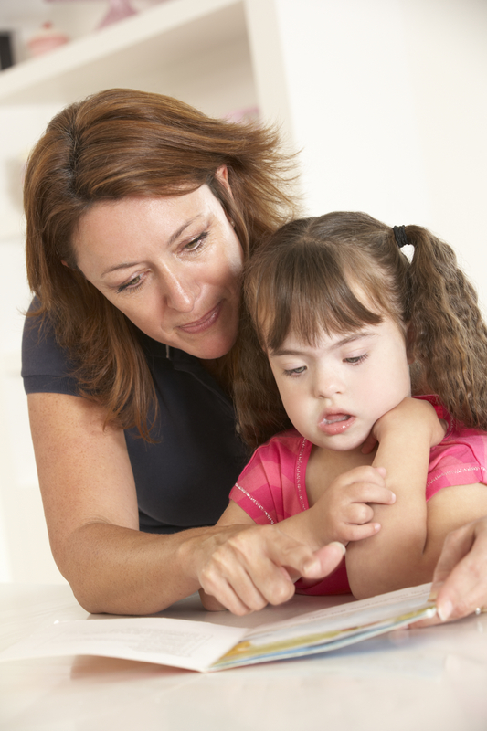 nanny working with child