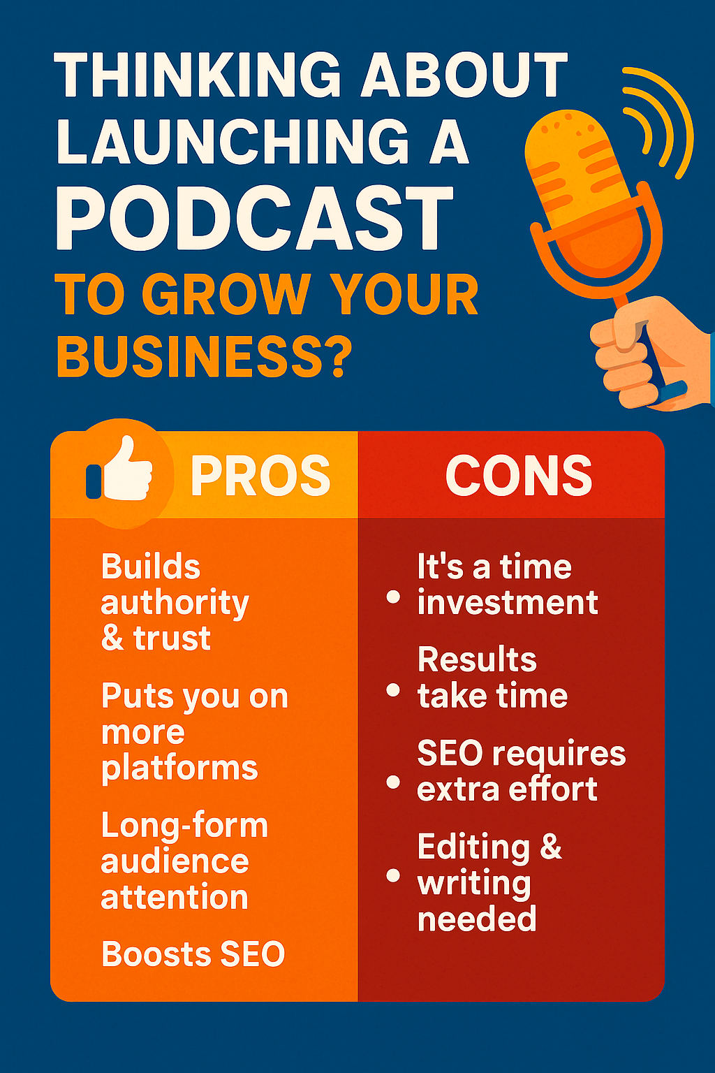 podcast pros and cons