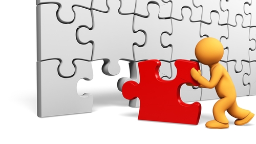 puzzle piece with success