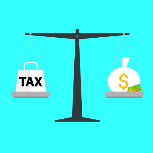 tax on scale tax burden concept