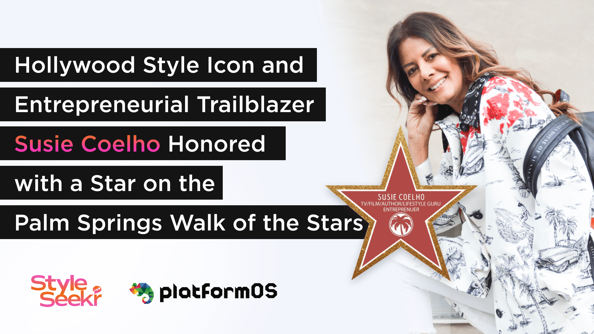 Hollywood icon Susie Coelho honored with Star on the Palm Springs Walk of The Stars