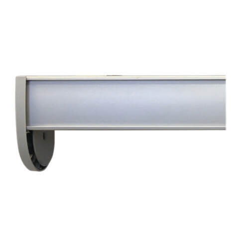 Brushed silver roller blind cassette