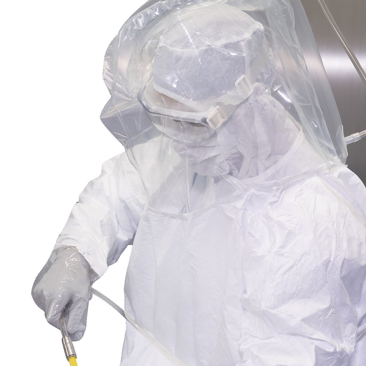 Man wearing X-One Poncho PPE