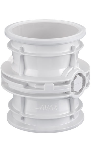 Plastic AVAX valve docked and locked