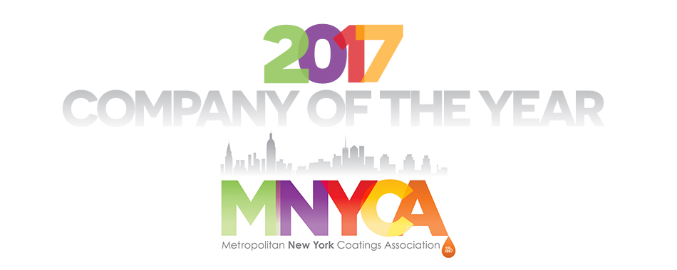 2017 Company of the Year Award from Metropolitan New York Coatings Association