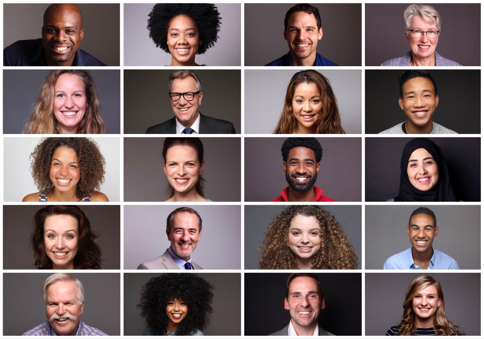 Collage of headshots of diverse youth and family care providers