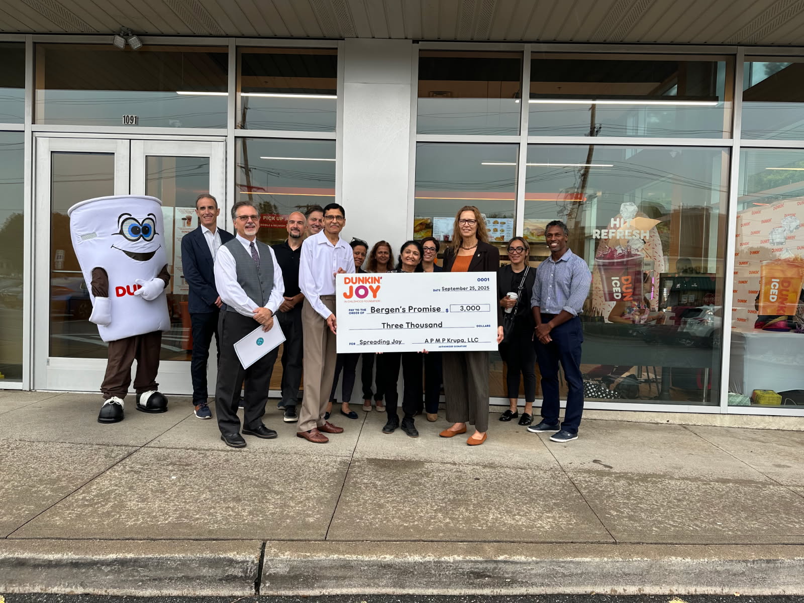 Dunkin of River Edge Generously Donates $3K to support BP Youth