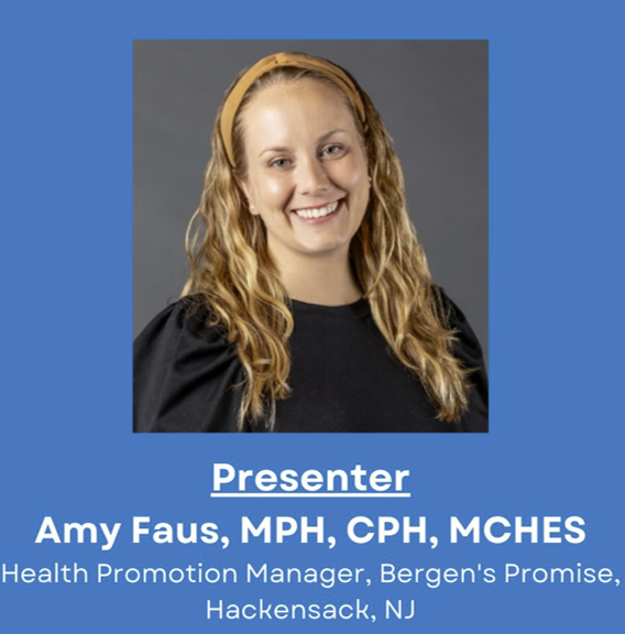 Bergen's Promise's Health Promotion Manager Presents at American Public Health Association 2024 Annual Meeting