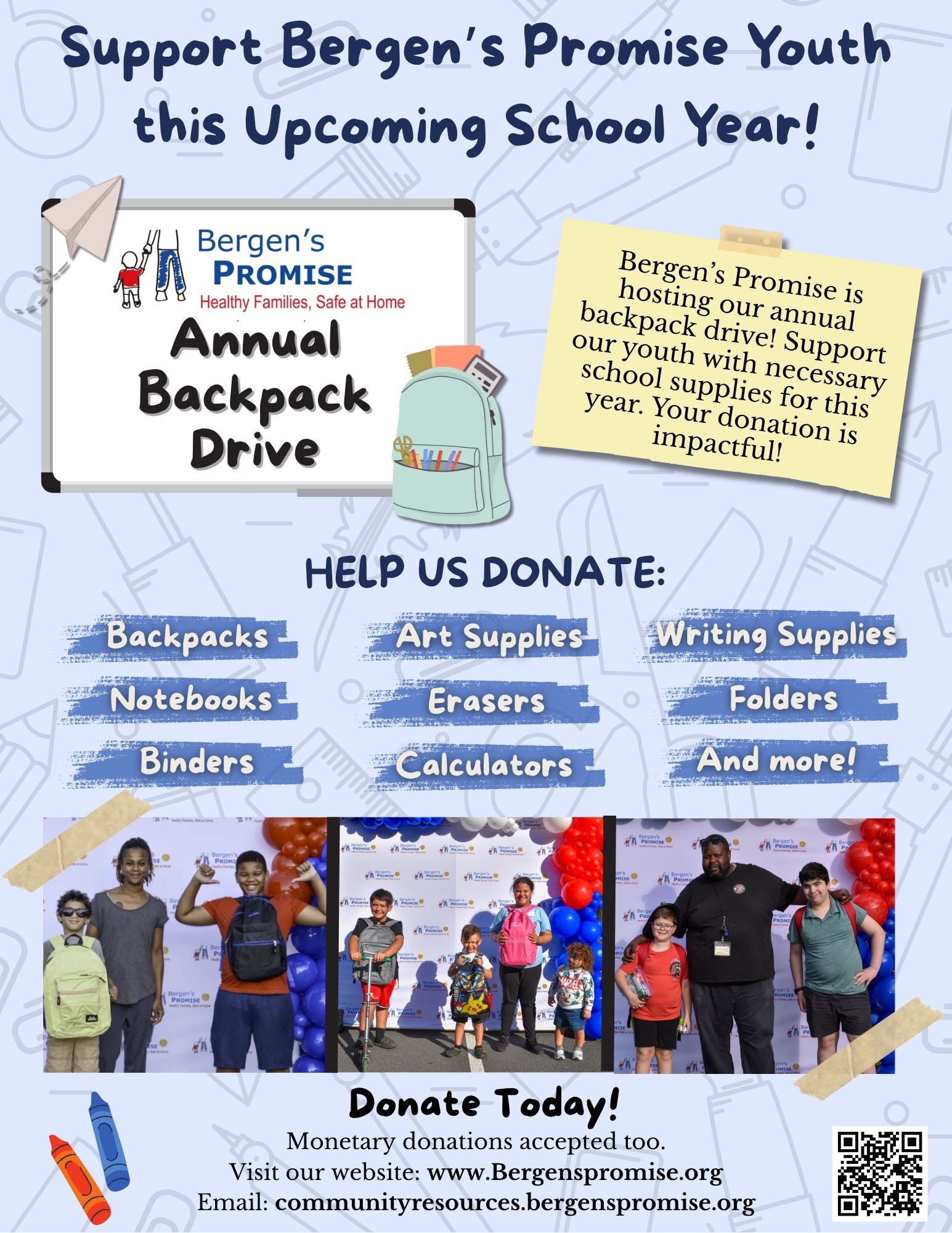 Support our BP Youth through the 2025 Backpack & School Supply Drive