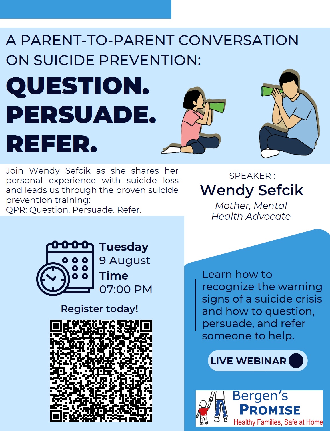 Join our BP Webinar - Parent-to-Parent Conversation on Suicide Prevention