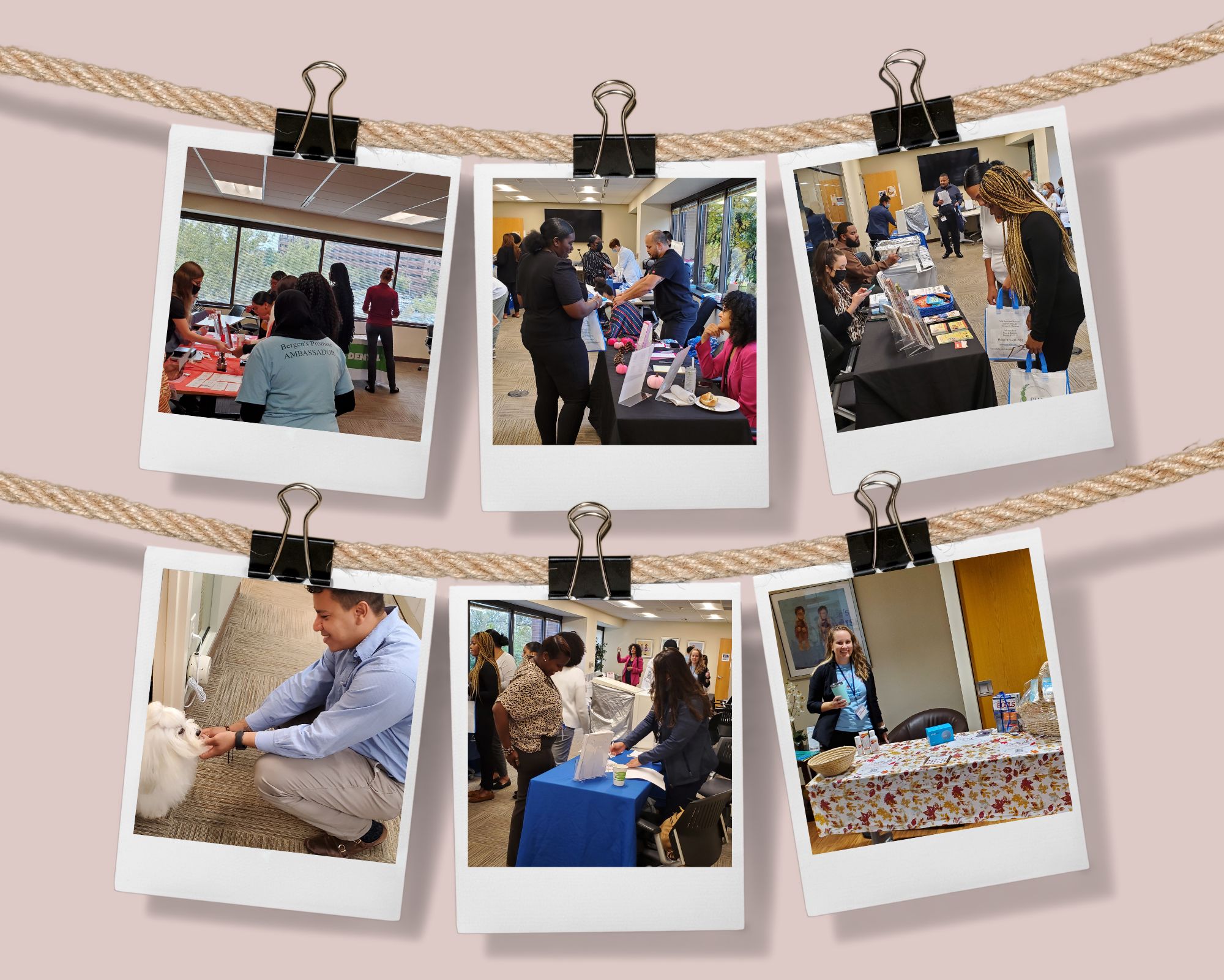 Collage of wellness fair photos