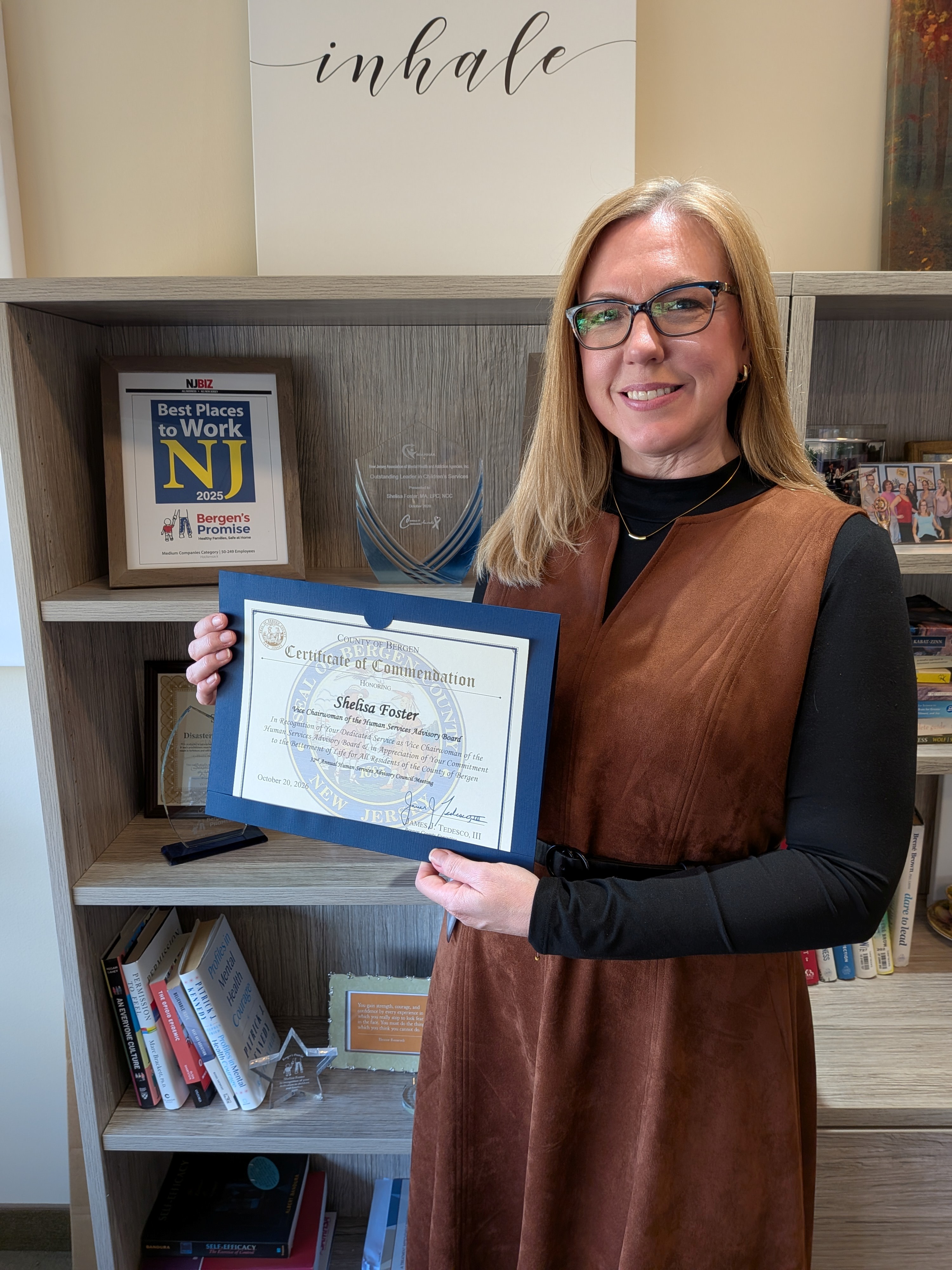 Bergen’s Promise COO, Shelisa Foster, honored with Certificate of Commendation 