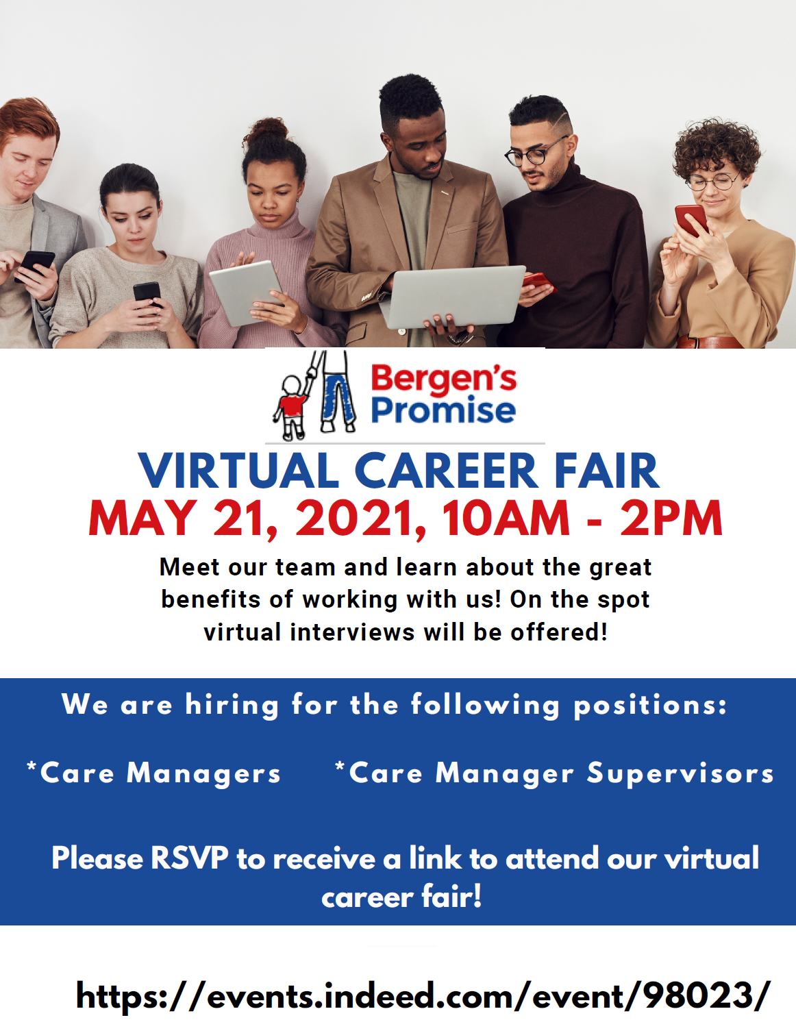 Bergen's Promise Virtual Career Fair May 21st