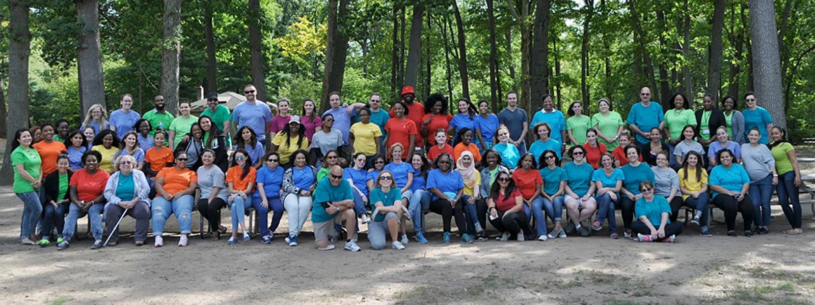 The entire Bergen's Promise staff at a company picnic