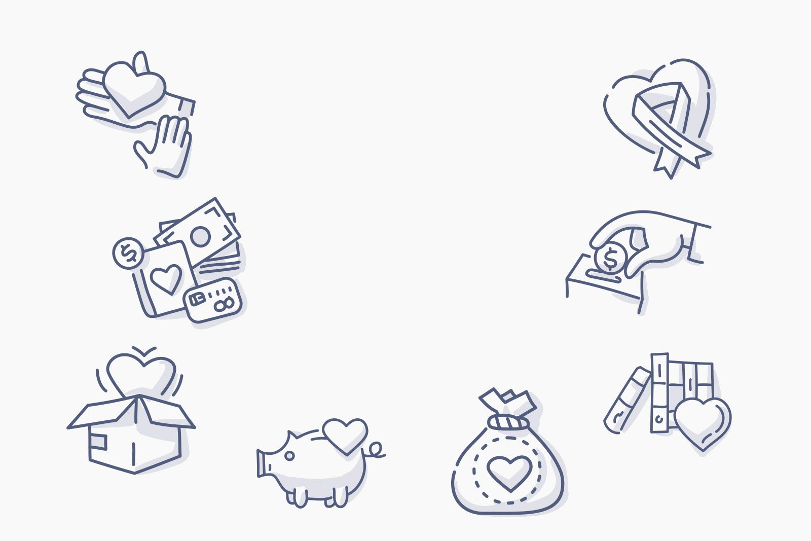 Donation icons background