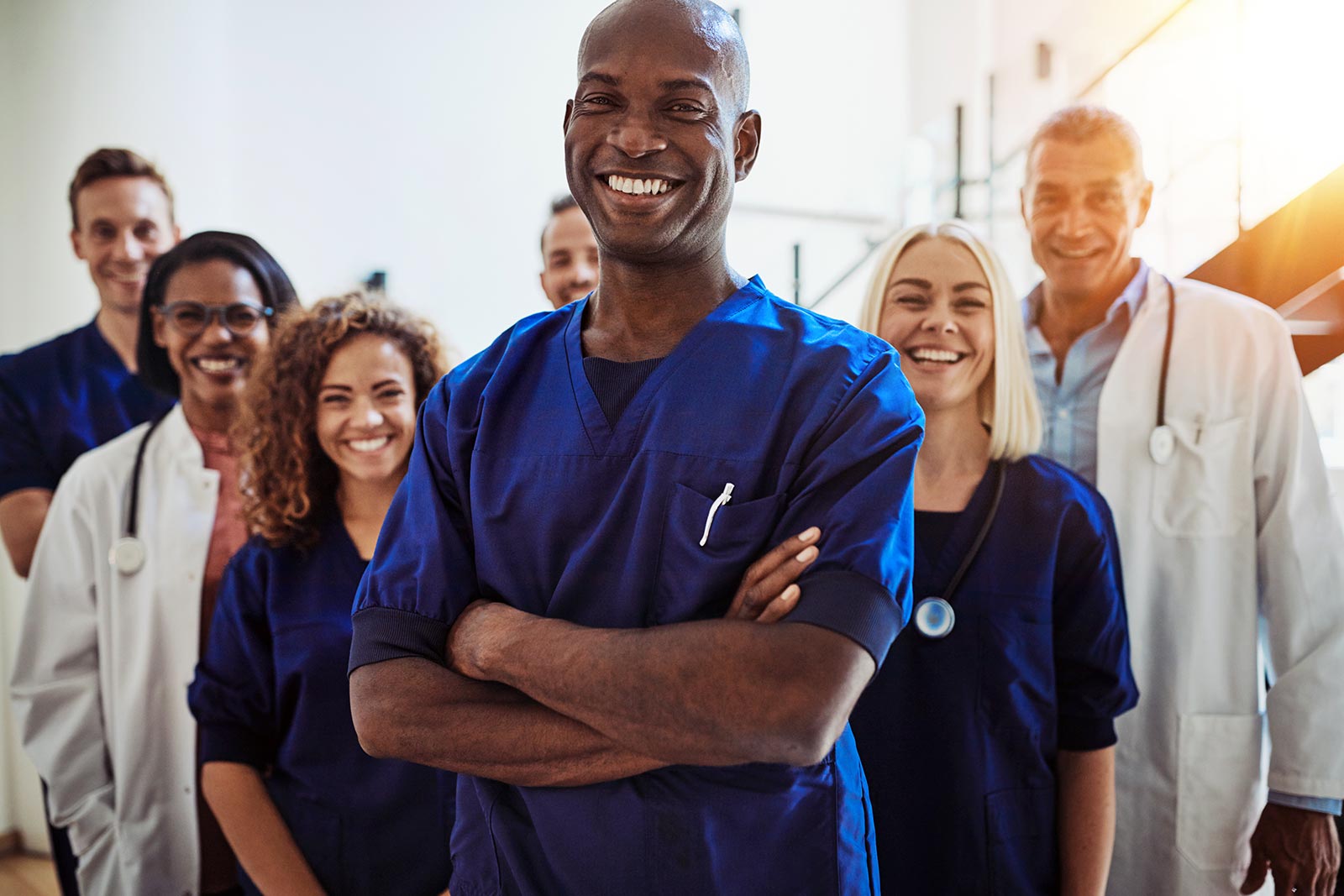 a diverse group of healthcare professionals
