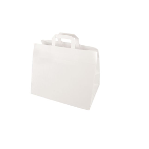 50 sacs, papier 27 cm x 32 cm x 21,5 cm blanc avec