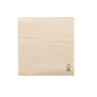 SERVIETTE OUATE 1 PL NATURE 33X33CM X100