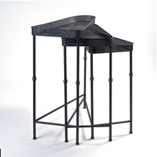 PRESENTOIR METAL NOIR 69X34X74CM