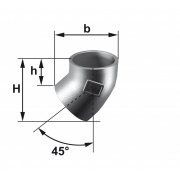SMU PLUS COUDE 45ø  DN 100