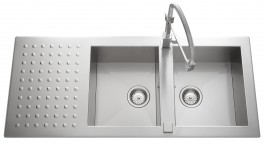 EVIER JS DESIGN 2 BACS+E INOX FLORENCE QUADRA   EV6921C IL