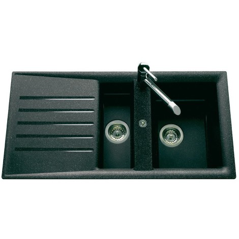 EVIER JS SLAVE 1B1/2 NOIR 98x50