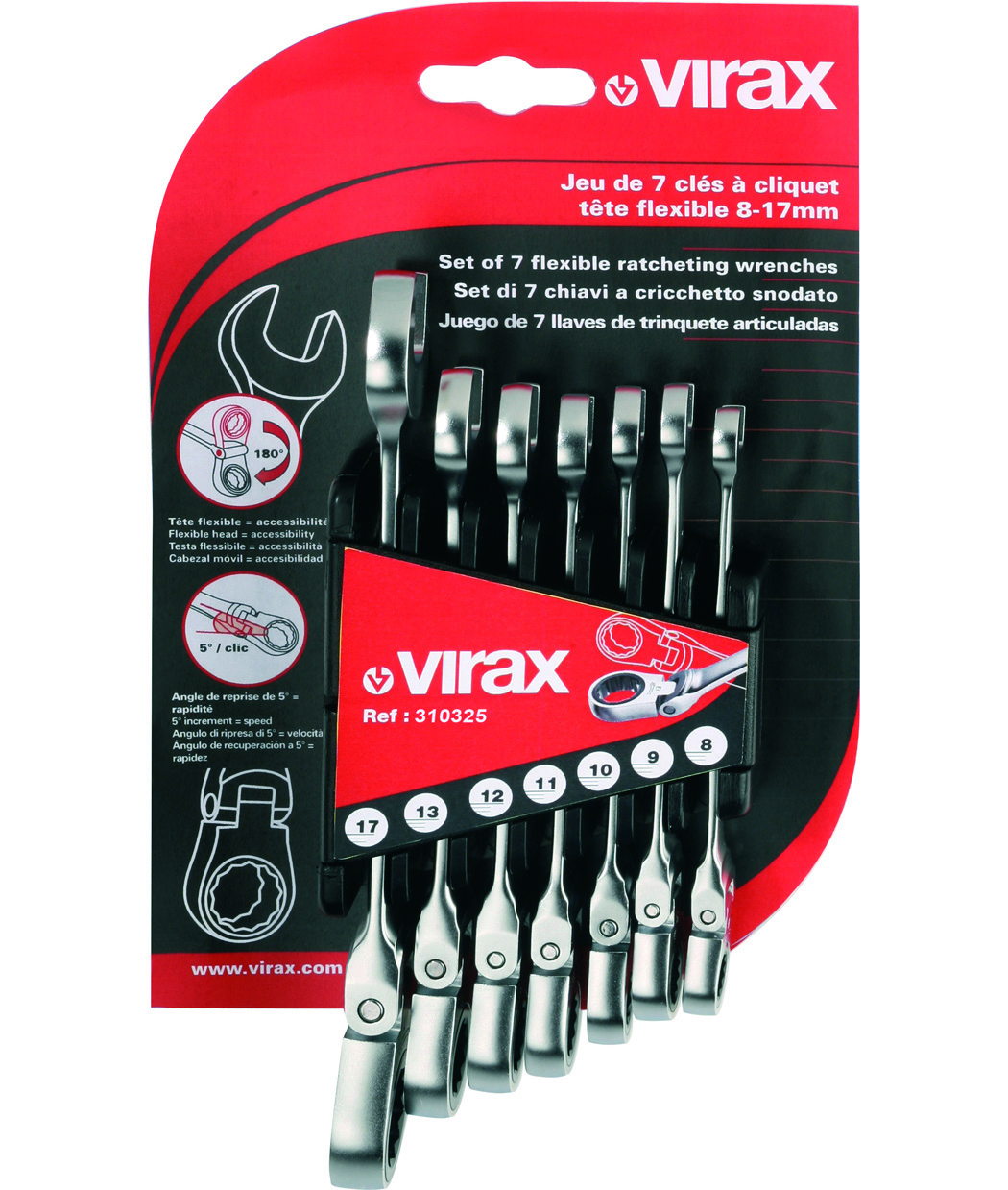 VIRAX JEU 7 CLES A CLIQUET TET