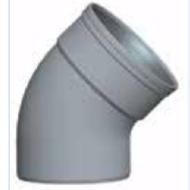 PVC CR4 COUDE 45Ã¸ 250 MF