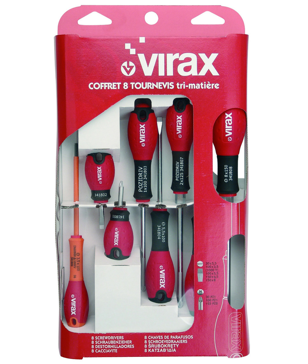 VIRAX COFFRET 8 TOURNEVIS