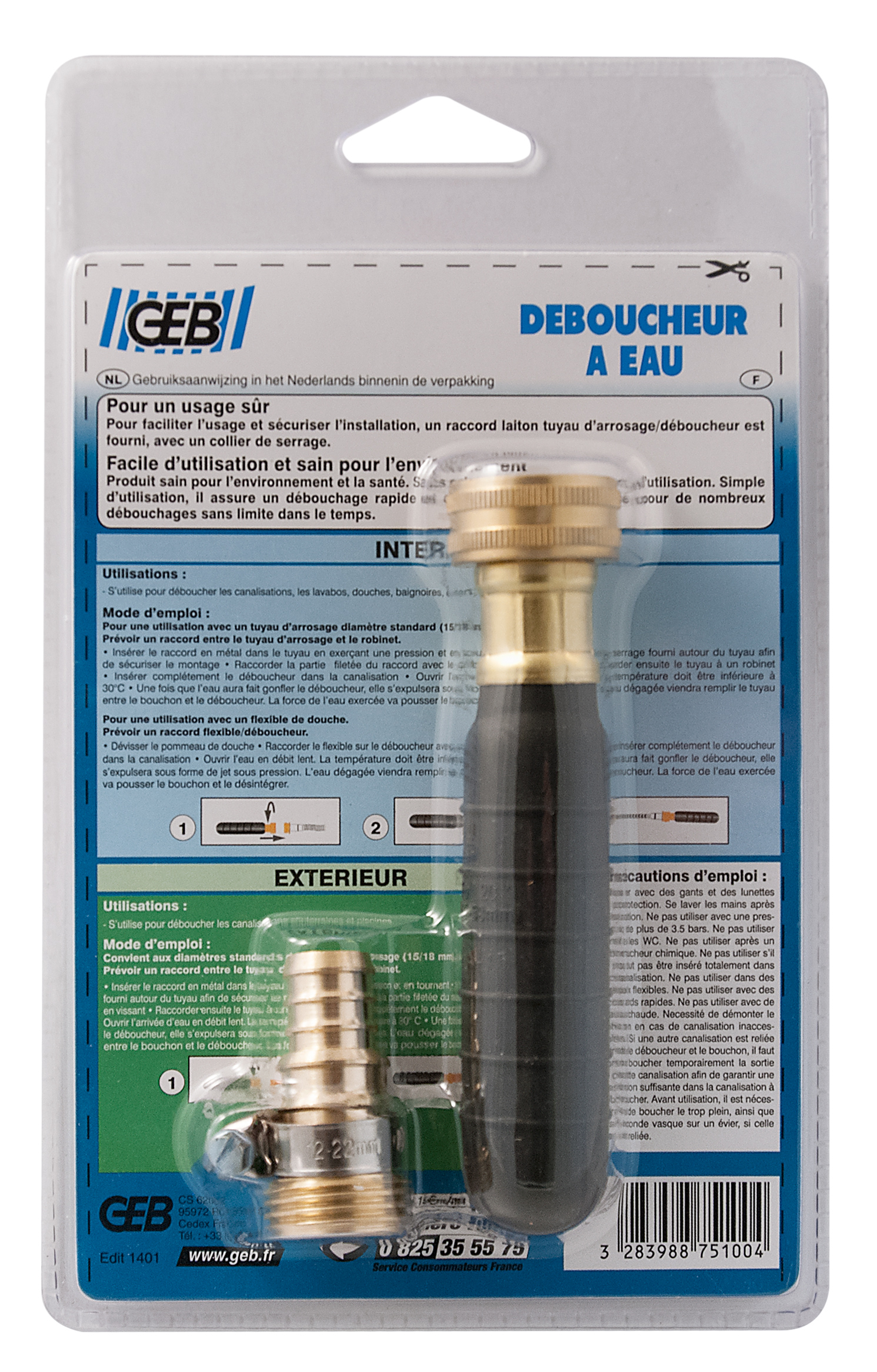 GEB DEBOUCHEUR EAU PVC 32 / 40