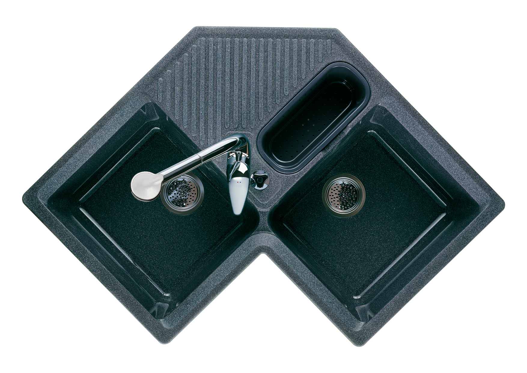 EVIER ANGLE JOCKEY BLANC