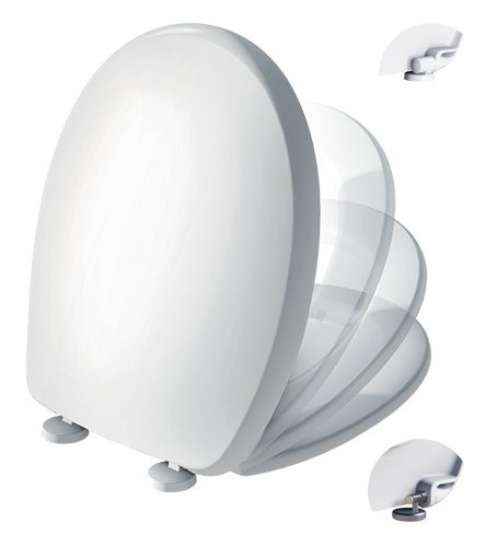 ABATTANT FLIP INOX SILENCIEUX