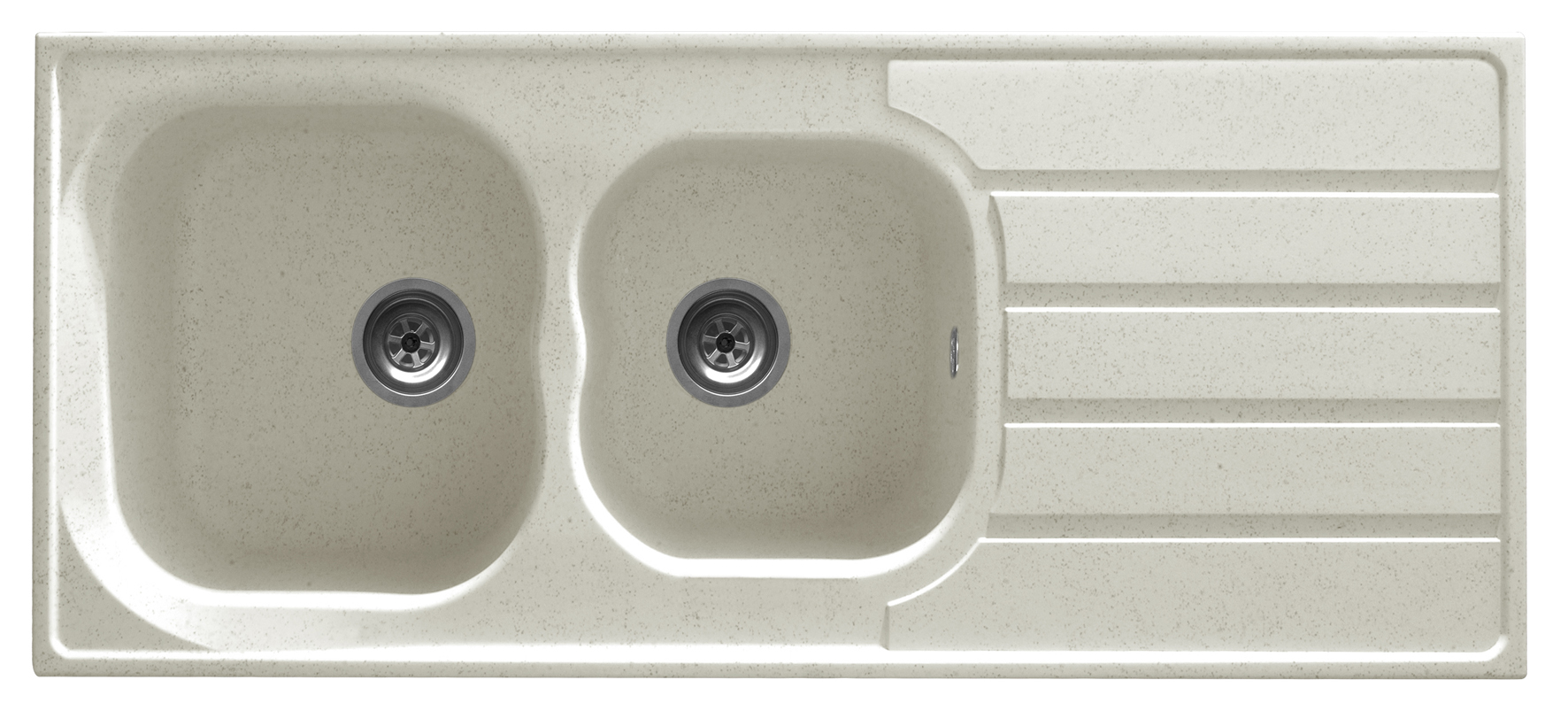 EVIER DAKOTA BEIGE 2B+E 116X50