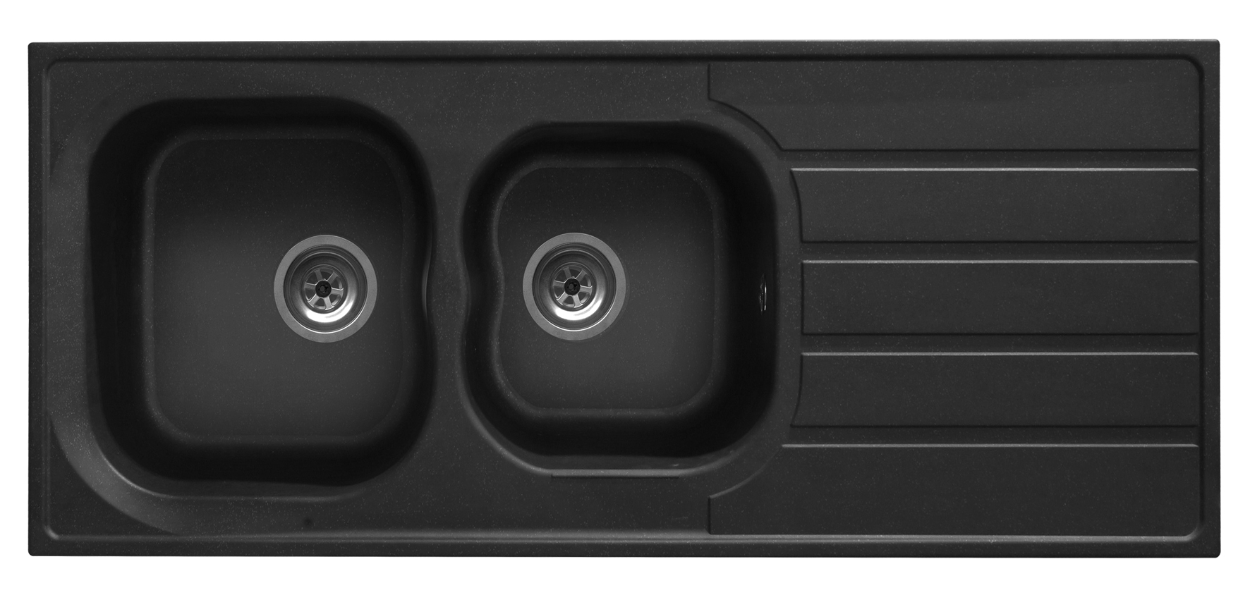 EVIER DAKOTA NOIR 2B+E 116X50