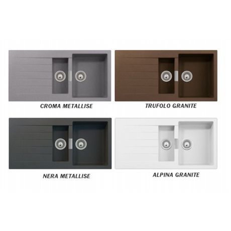 Evier JS AQUATOP « PRIMUS » 1bac 1 vide sauce 1 égouttoir 100x50