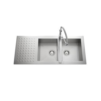 EVIER JS AQUATOP « FLORENCE QUADRA » 2bacs 1 égouttoir  116X50