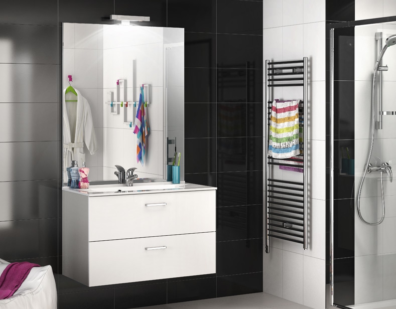 MEUBLE FEDO SALLE BAIN SUSPENDU 2 TIROIRS LARGES