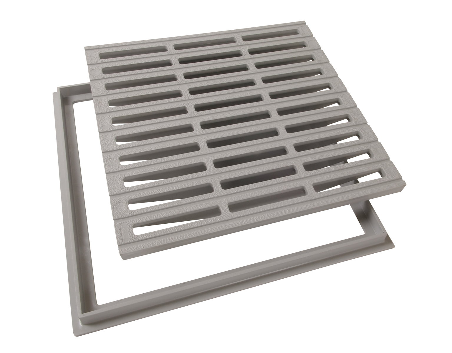GRILLE + CADRE 400X400 GRISE