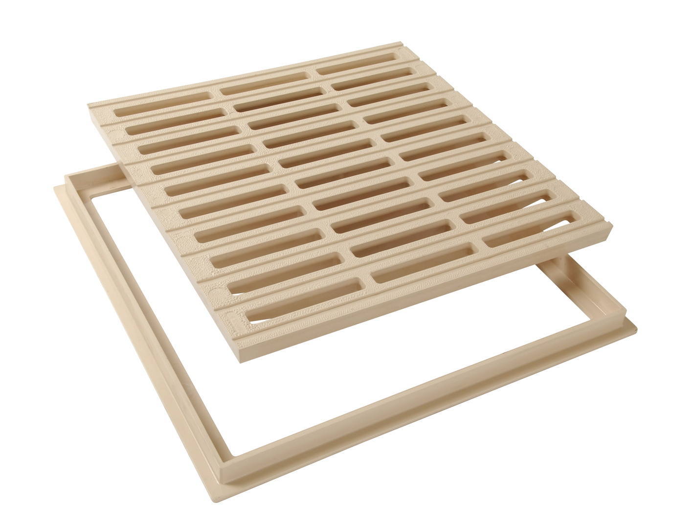 GRILLE + CADRE 400X400 SABLE