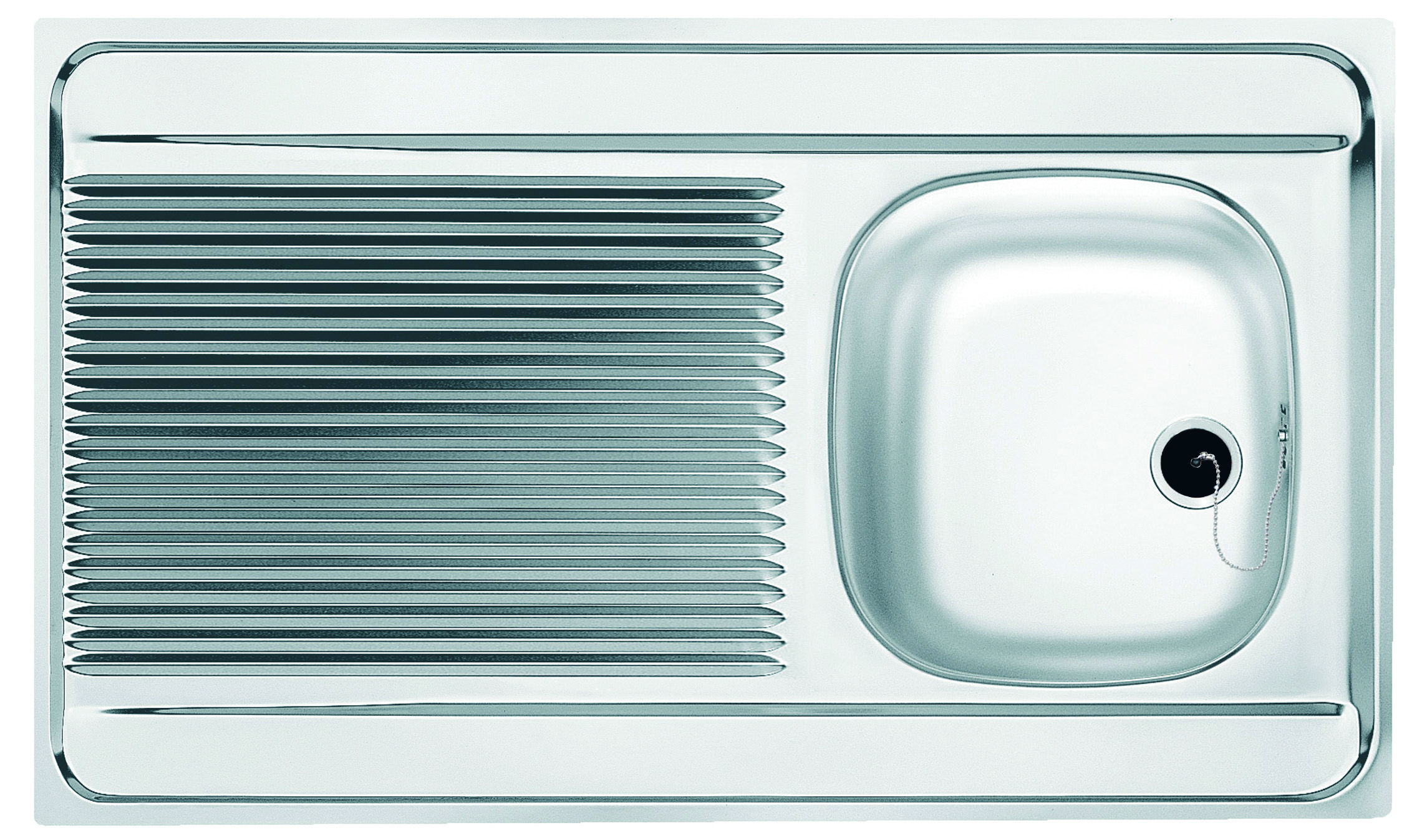 EVIER INOX 100X60 1C 18/10