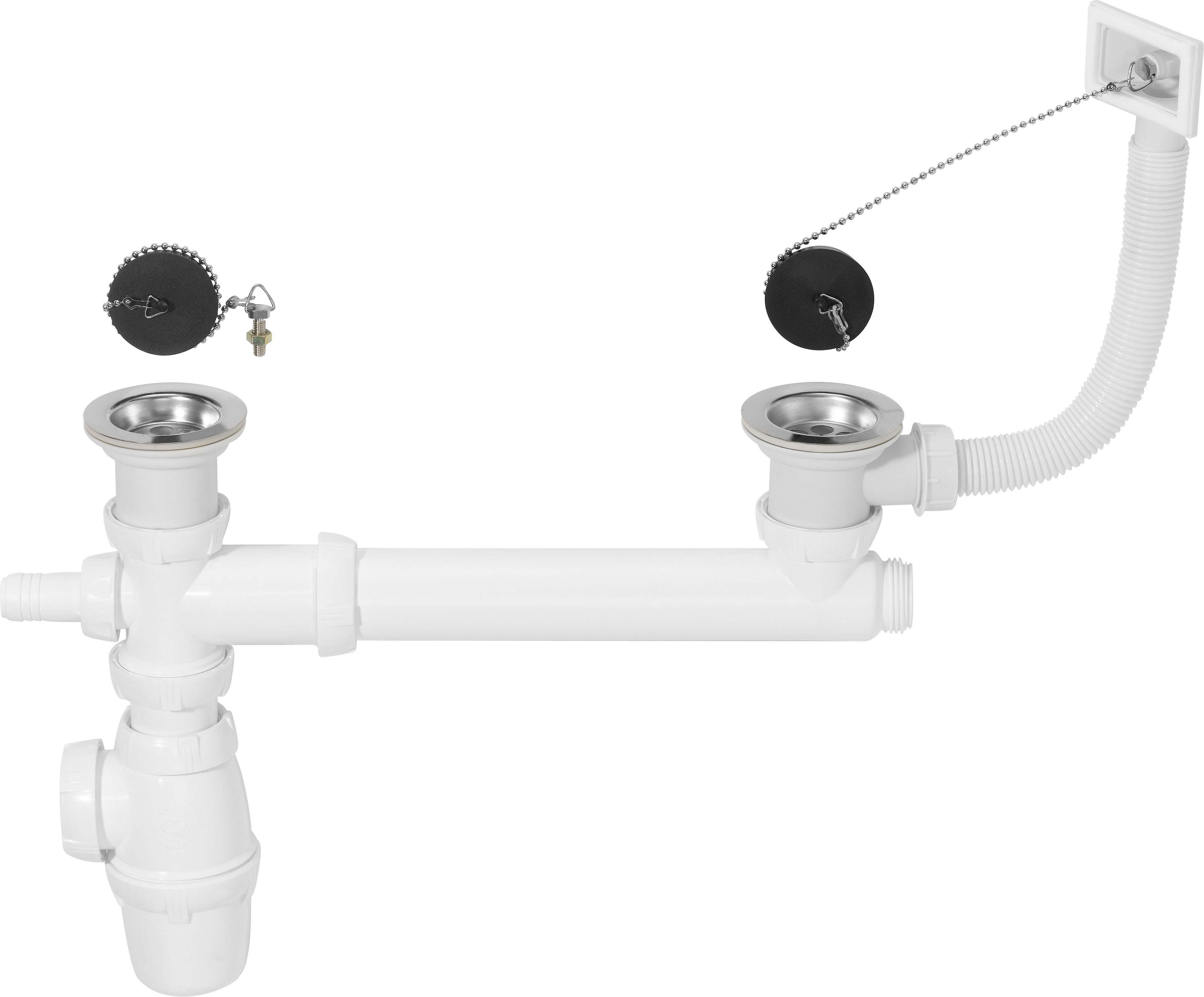 ENS COMPLET / EVIER INOX 2 BAC