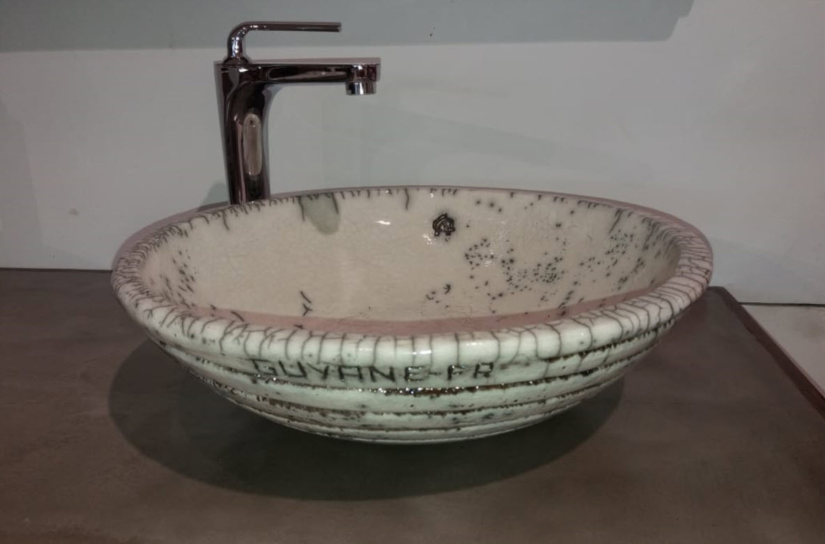 Vasque de Salle de Bain en cÃ©ramique Raku
